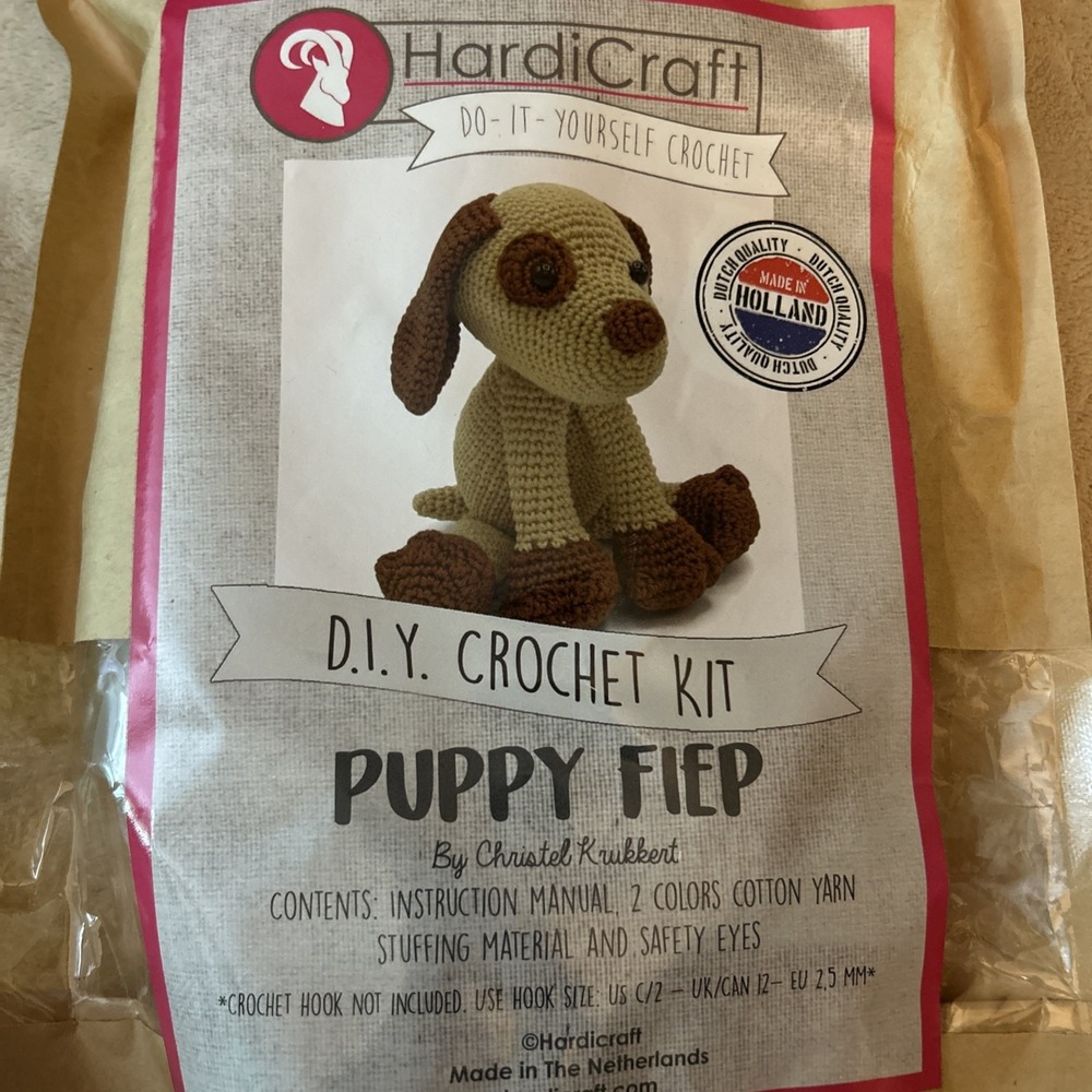 Hardicraft Easy Crafting Crochet Kit "Puppy Fiep" By‎ Christel Kuikkert NIP